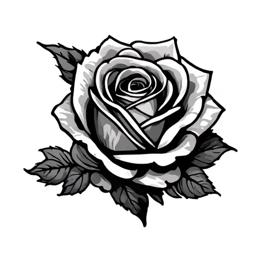 Double Letter B With Rose