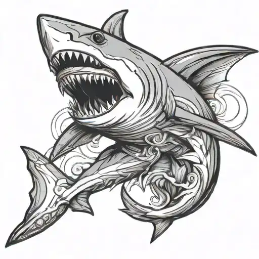 Shark Costume Standing