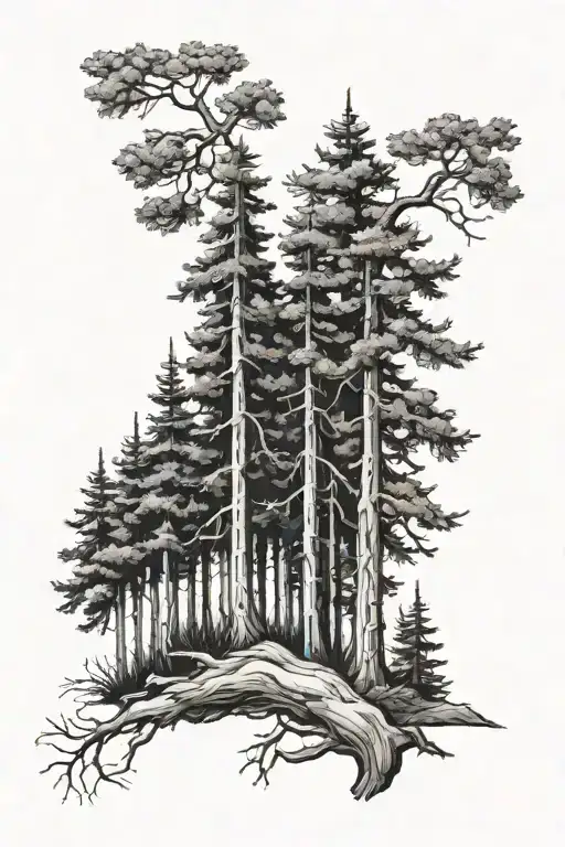 Forest Pine Trees