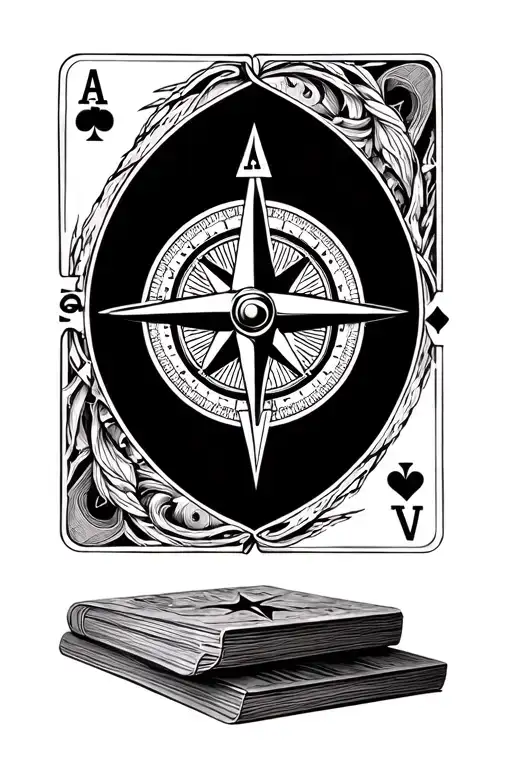 Playing Cards And A Broken Compass