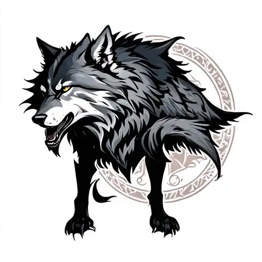 Wolf And Curse That Tells A Story Shadow Beast