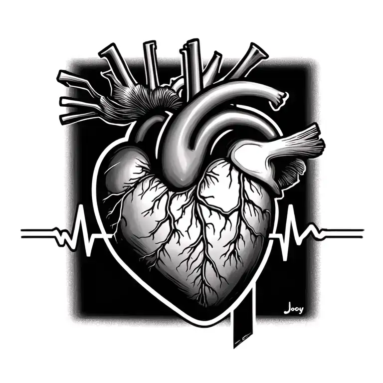 Heartbeat That Says Joey In The Middle Of It