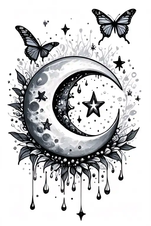 Stars Moon And Butterfly Tears Hidden Ring