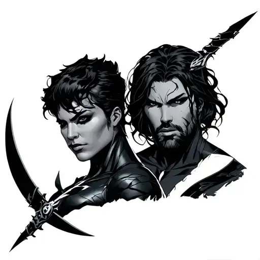 Keith And Ebony Blade From Marvel's Black