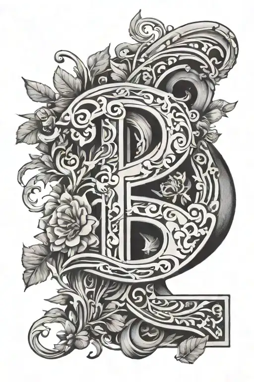 Letter B With Outdoor Theme Sleeve