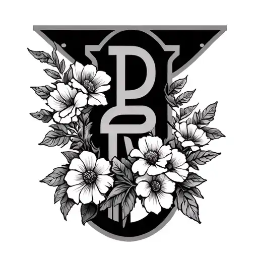 Virgo Sign With Flowers And A Detroit Symbol