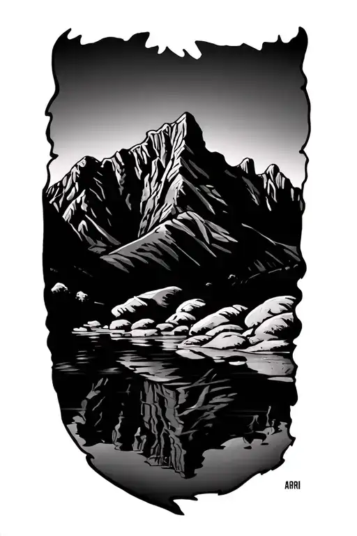 Arizona Desert Mountains Reflected