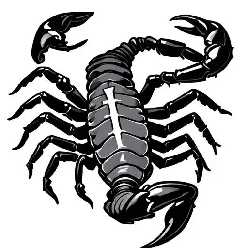 A Scorpion With The Cross Tattoo Featuring