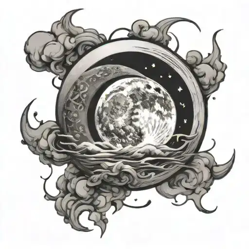 Moon Merging Together