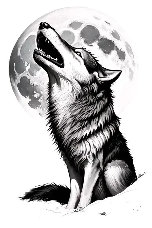 Wolf Howling At The Moon