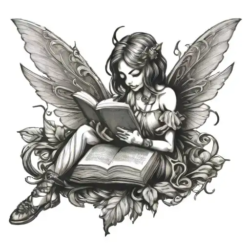 Fairy Reading A Book