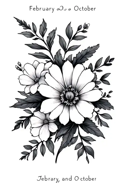February And July And October Birth Month Flowers