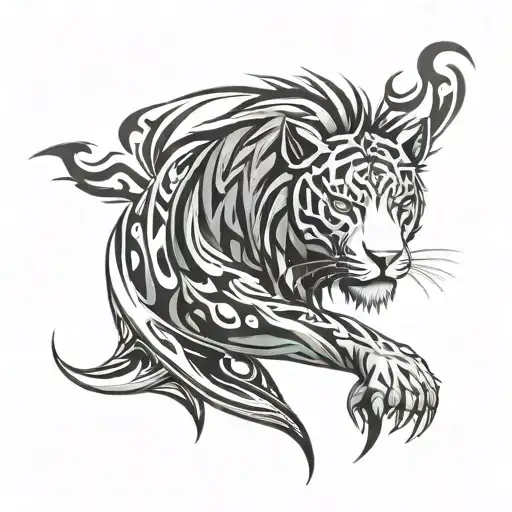 Leo Fire Tribal Sleeve