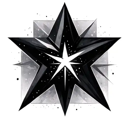 Shooting Star Around Itself Geometric Shapes Representing The Bond