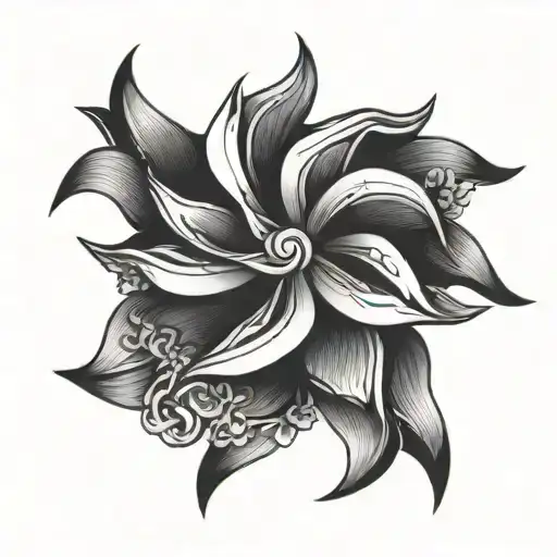 Neon Colorful And Black Colored Pinwheel Flower