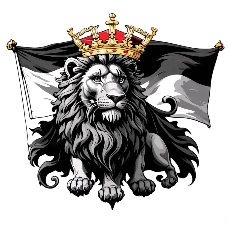 Dutch Lion Wearing Flag As Cape