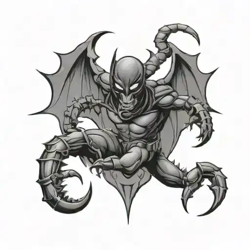 Scorpion Crushing Batman Sign