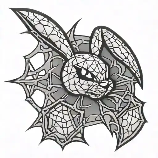 Playboy Bunny Logo Made Out Of A Spider Web