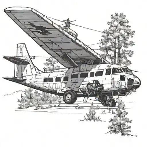 Boeing Vertol 107 Carrying Tree Trunk