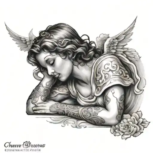 Angel Lying Sideways