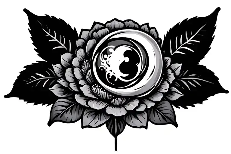 Celtic Flowers And Moon