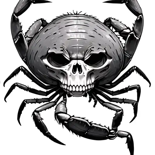 Coconut Crab With A Skull Body