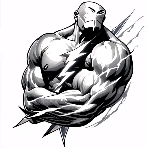 Bicep Tattoo Lightning