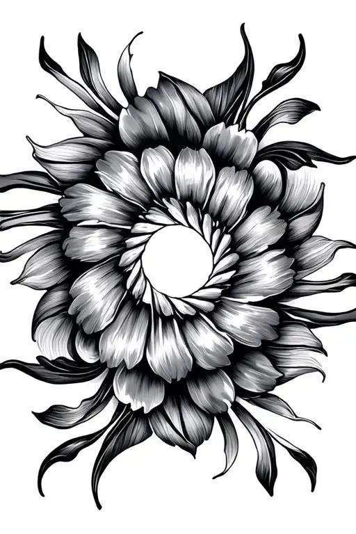 Floral Spiral Sun