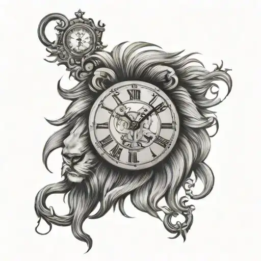 Lion And Clock
