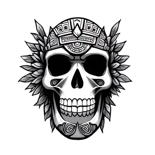 Aztec Skull Face