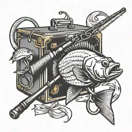 Fishing Rod And Tackle Box