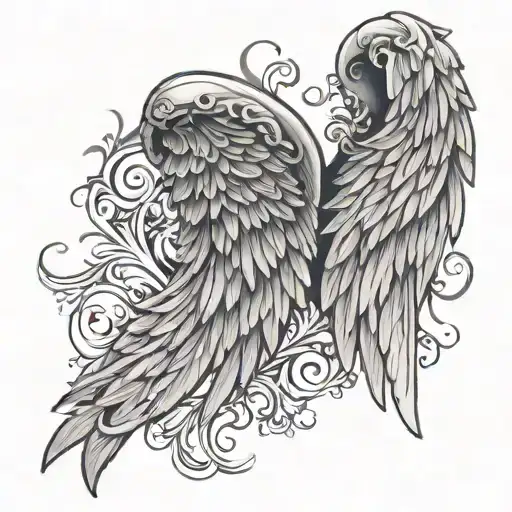 Angel Wings With A J