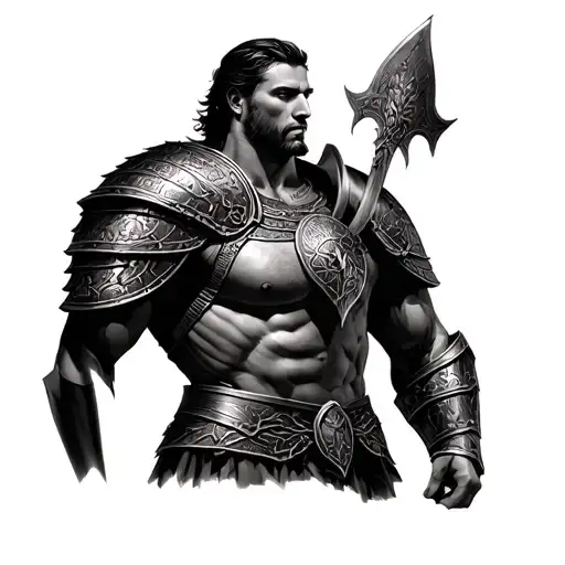 Roman Gladiator Armour Across Chest And One Shoulder