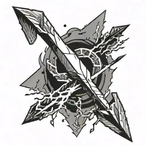 Arrow With Lightning Around It