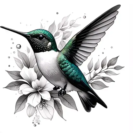 Hummingbird Sipping Nectar