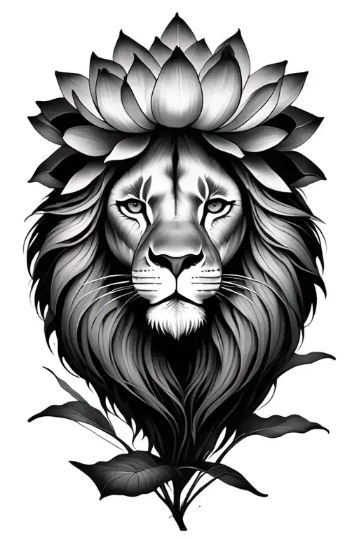 Lion Lotus Flower Blooming