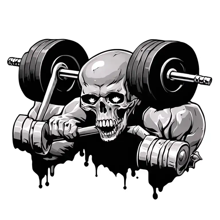 Barbell Transforming Into A Gravestone