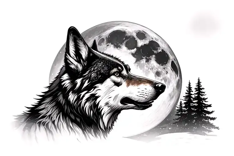 Wolf Howling At The Moon