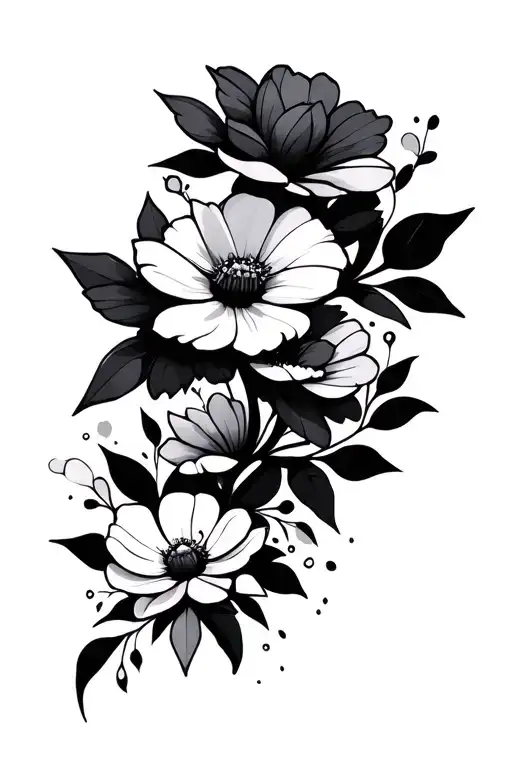 Geometric Flowers Disney Hints