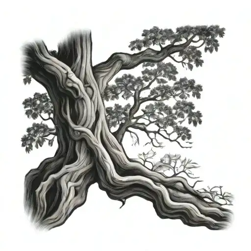 A Big Ceiba Tree With Flowing Roots Realist