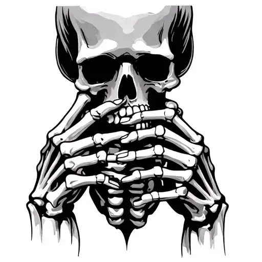 Skeleton Hands Choking Throat