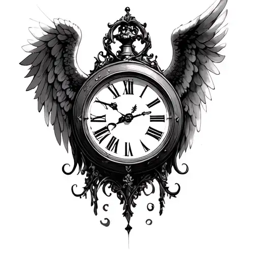 Angel And Clock