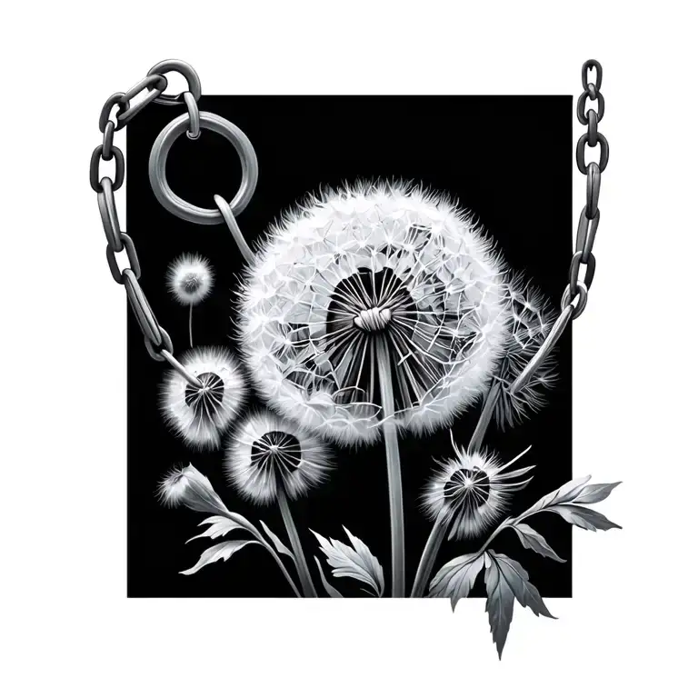 A Chain Made Of Dandelion Flower