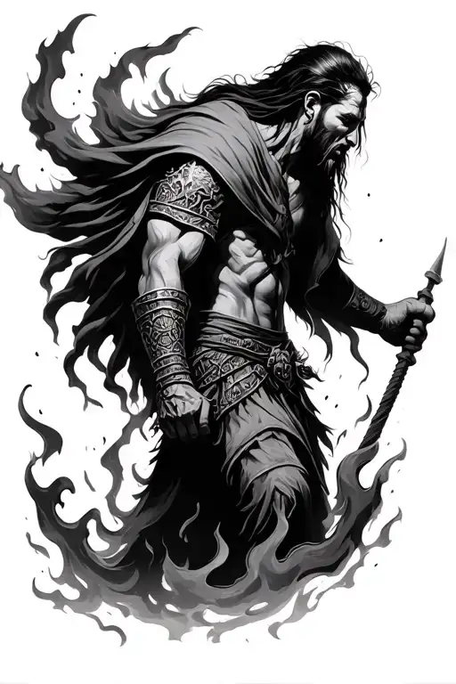 Warrior Going Through Hell Forearm