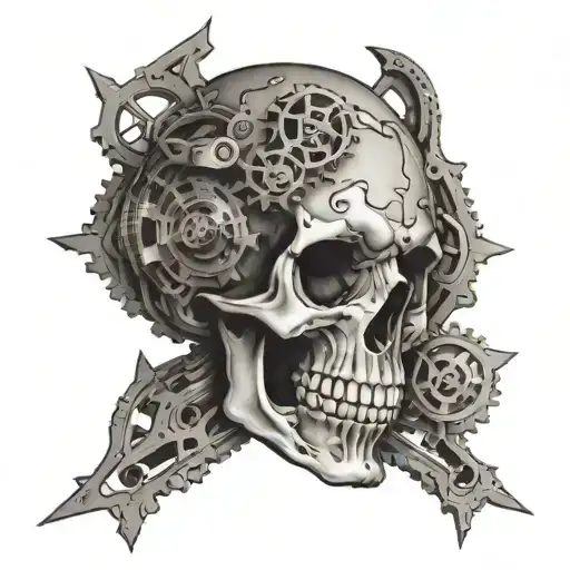 Adepticus Mechanicus Skull With Gears