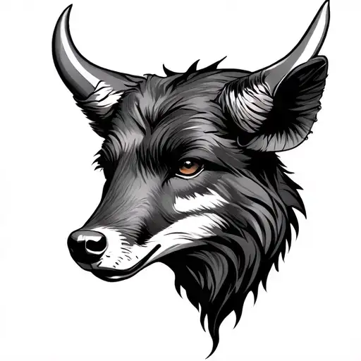 Bull And Fox Head