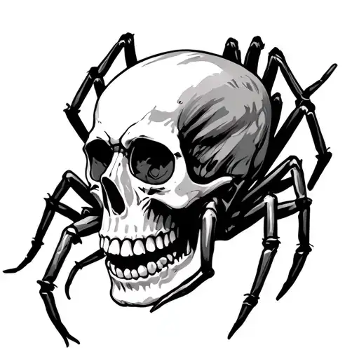 Skull And Spiders