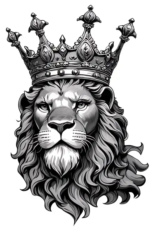 Roman Empire Lion Wearing A Crown