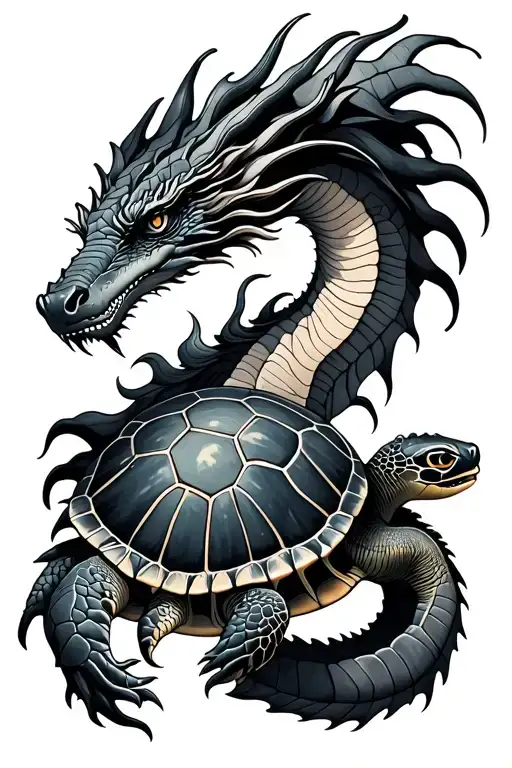 Dragon And Sea Turtle
