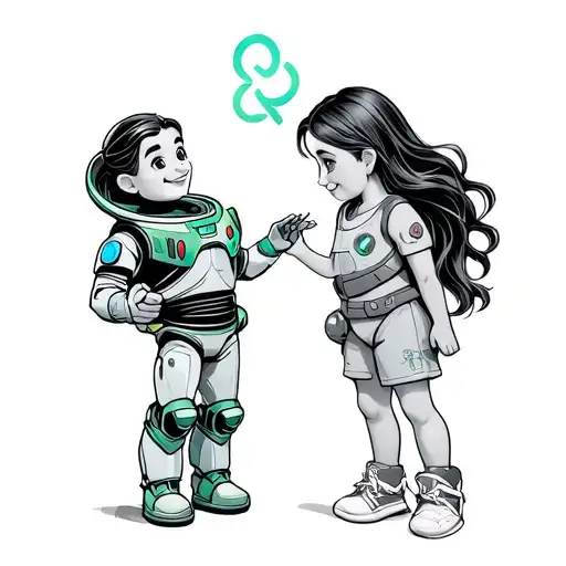 To Infinity And Beyond Finger Touching Tattoo Dad To Littie Girl